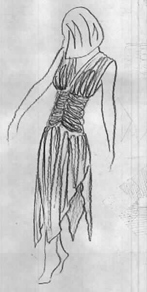 how to sketch a dress